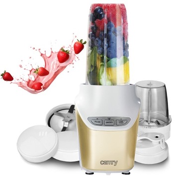 BLENDER PERSONALNY KIELICHOWY + 2 BIDONY do SMOOTHIE KAWY ORZECHÓW