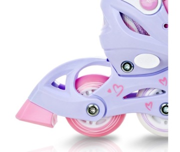 Регулируемые роликовые коньки 3в1 RAVEN Loret Lila/Pink 34-37 LED колеса
