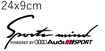 Naklejka Sports Mind Powered by Audi Sport 24x9cm