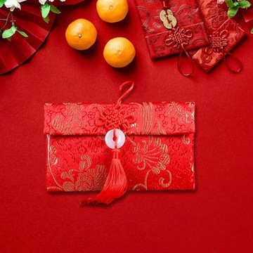 Chiński Nowy Rok Księżycowy Czerwona Koperta na Pieniądze Prezent Styl B Pozioma