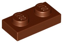 LEGO 3023 płytka 1x2 brązowa 10szt.