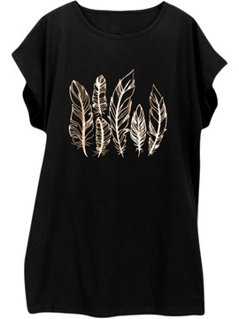Kobieca dłuższa bluzka z bawełny Plus Size 4XL 48
