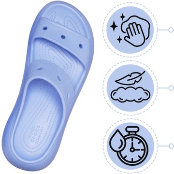 klapki damskie na platformie crocs chodaki lekkie wysokie 41,5 M8/W10