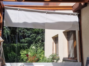 РОЛЬСТАВНИ ДЛЯ БАЛКОНА ТЕРРАСЫ БЕСЕДКА ДЛЯ ПЕРГОЛЫ ПОКРЫТИЕ ЭКРАН ИЗ ПЛЕНКИ 50-99/200см