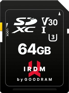 GOODRAM SD SDXC 64 ГБ V30 UHS-I U3 100/40 МБ IRDM