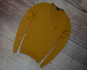 157 FRED PERRY MĘSKI SWETER PREMIUM WEŁNA MERINO L