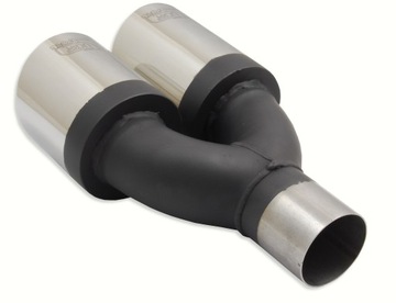 Наконечник глушителя, двойной круглый, 90 мм, СПРАВА