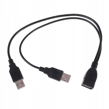 Y-образный разъем длиной 20 см от USB 2.0 A до 2x USB 2.0 A