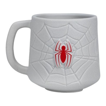 Kubek Ceramiczny SPIDER-MAN 450ml / Biały / Marvel / Pajęczyna / Nowy