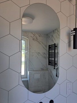 ОВАЛЬНОЕ ЗЕРКАЛО ДЛЯ ВАННОЙ 60x90 С ПОДСВЕТКОЙ ОВАЛ С ПОДСВЕТКОЙ LED ГЛАМУР