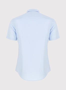 Niebieska bawełniana koszula męska z krótkim rękawem Pako Lorente roz. L