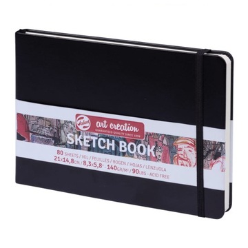Sketch Book ArtCreation Black 21x14.8cm 140g 80k