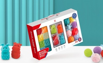 Мягкие резиновые СЕНСОРНЫЕ БЛОКИ Набор из 20 шт.