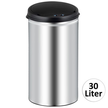 Kosz na śmieci czujnik ruchu bezdotykowy LED 30L Sensor automatyczny
