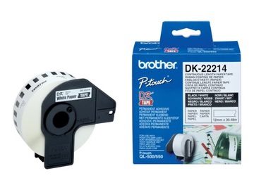 Рулоны бумаги Brother 12мм х 30,48м, белые, 1 шт.