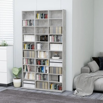 vidaXL Szafka na płyty CD, szarość betonu, 102x16x177,5 cm, 801782