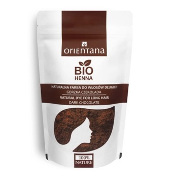 Orientana - BIO HENNA GORZKA CZEKOLADA Naturalna farba do włosów długich