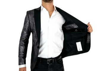 GIOVANNI PERA Marynarka męska DS03 srebrna 64