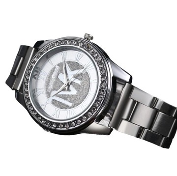 zegarek damski zdobiony diamentami MK