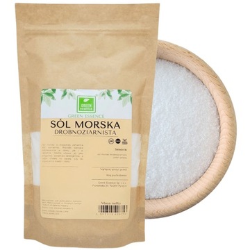Naturalna SÓL MORSKA DROBNA 1kg do Zdrowej Kąpieli