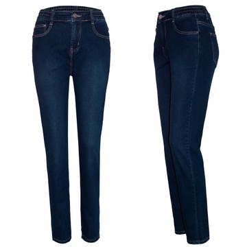 Spodnie JEANSY WYSOKI STAN NA GUMCE 44 2XL