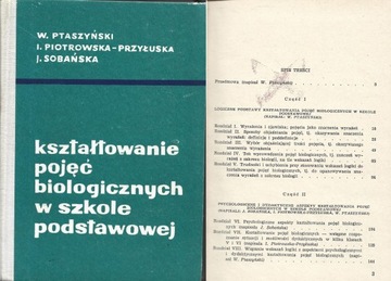 KSZTAŁTOWANIE POJĘĆ BIOLOGICZNYCH W SZKOLE PODSTAWOWEJ Ptaszyński