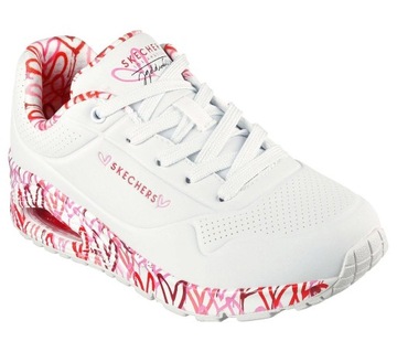 Buty sneakersy Skechers Uno Spread AIR Love MODNE SPORTOWE 155507-WLPR