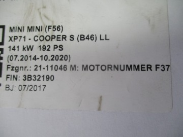 Двигатель двигатель MINI F56 F57 2.0IT B46A20A В КОМПЛЕКТЕ