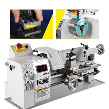 Токарный станок по металлу VEVOR 650Вт 210х350мм 2250об/мин