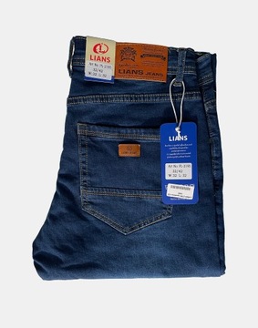 Spodnie Jeansowe Męskie Granatowe Texasy Dżinsy Jeansy Jeans 2195 r W40 L32