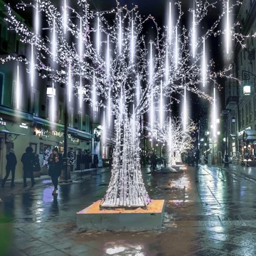 ŚNIEG 80CM METEORYT ZEWNĘTRZNE 576LED BIAŁY ZIMNY