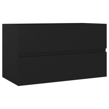 Szafka pod umywalkę, czarna, 80x38,5x45 cm, płyt