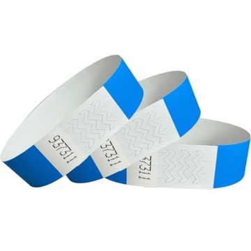 OPASKI NA RĘKĘ IDENTYFIKACYJNE WEJŚCIOWE 19MM KOLOR NEONOWY NIEBIESKI