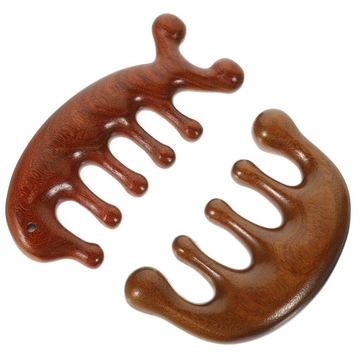 MASAŻ SZYI TWARZY DREWNIANY GRZEBIEŃ 2 SZT