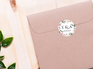 Naklejki ślubne Dziękujemy ślub 100 szt. wesele, Naklejki Personalizowane