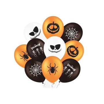 Balony z nadrukiem na halloween 10 szt