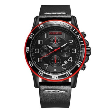 Zegarek męski WEIDE analog pasek skóra datownik