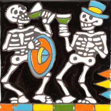 Płytka Meksykańska Z Reliefem-Seria Catrina-Fiesta