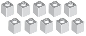 LEGO cegła 1x1 biała 10 szt. 3005 NOWA