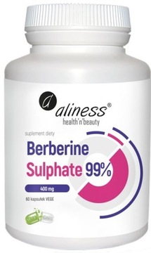 BERBERYNA Berberine Sulphate 99% 400 mg 60 kaps