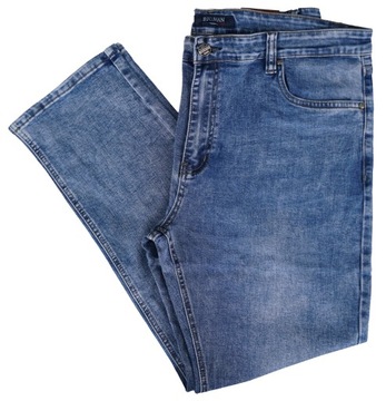 SPODNIE DŻINSOWE MĘSKIE JEANS NIEBISKIE DUŻE W42 L32 PAS PAS 108-116 CM