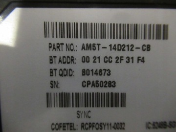 MODUL BLUETOOTH AM5T-14D212-CB FORD B-MAX 12/17R