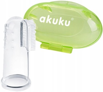 AKUKU SZCZOTECZKA DO MASAŻU DZIĄSEŁ I ZĘBÓW + ETUI