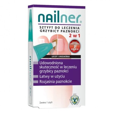 Nailner 2w1, sztyft na paznokcie, 4 ml