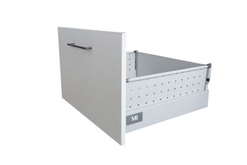 Металлический боковик для ящиков GTV MODERN BOX, квадратный, высокий, L400 мм, серый