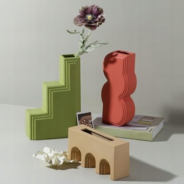 Керамика Nordic Vase Серая ваза 20,5x5,5x10см