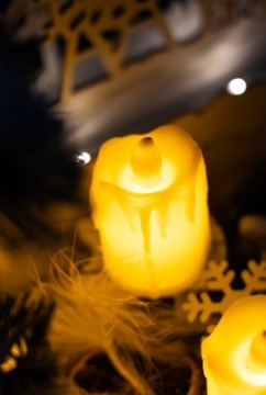 ŚWIECA Świeczka NA BATERIE z 6 cm Lampion WKŁAD Świeczka LED Wosk Płomień