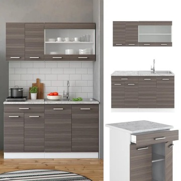 KUCHNIA R-LINE 140 CM DĄB TRUFL/BIAŁY VICCO