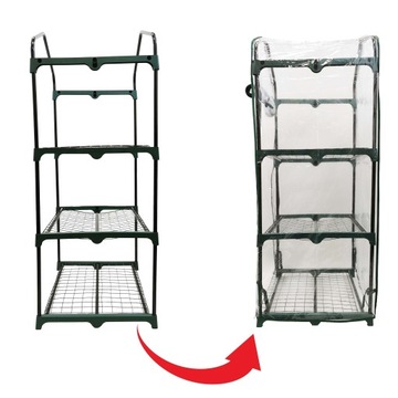 МИНИ-САД ТЕПЛИЦА ДЛЯ БАЛКОНА ПЛЕНКА ПОЛКА ДЛЯ БАЛКОНА ПЛЕНКА 3 ПОЛКИ