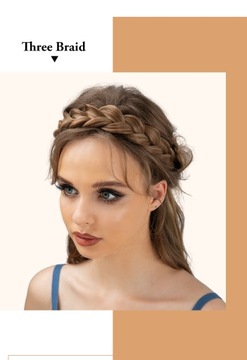 Ободок для волос из косы, цвет натуральный БЛОНД.